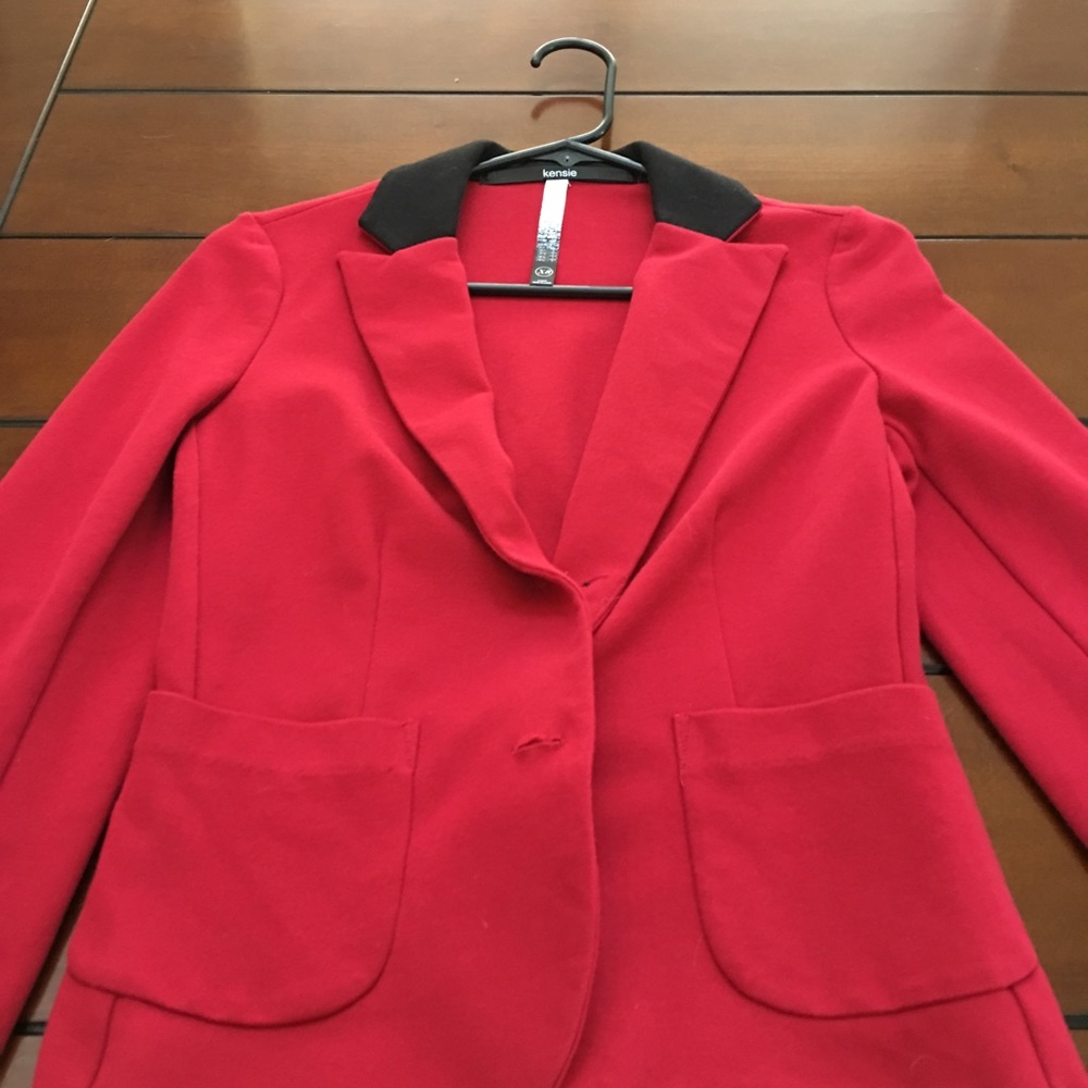 Kenzie red and black cotton blazer